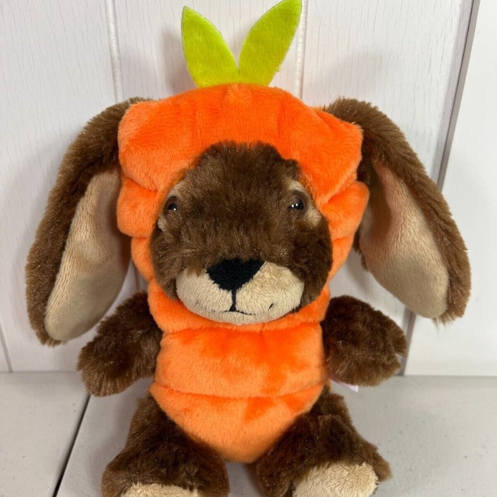 Build A Bear Buddies Smallfry Brown Bunny Rabbit W/ Carrot Costume